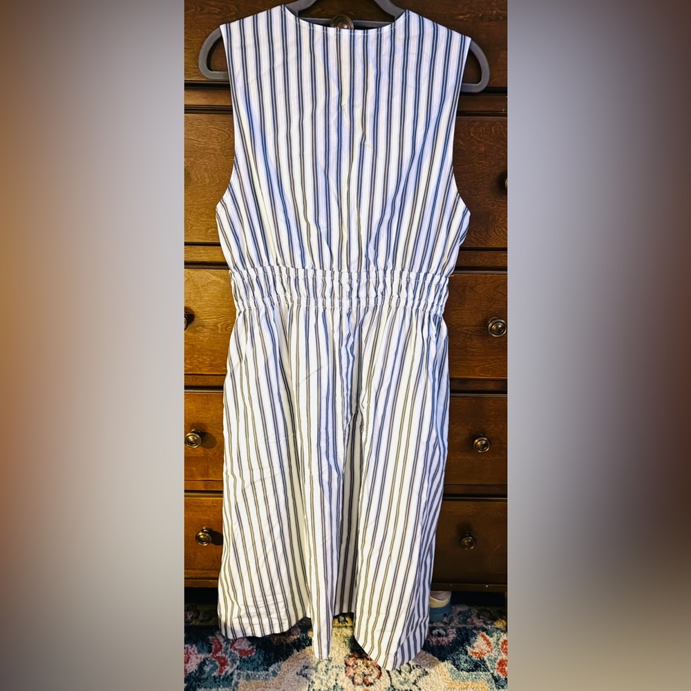 GAP Blue and White Striped Sleeveless Maxi Dress - Picture 9 of 9